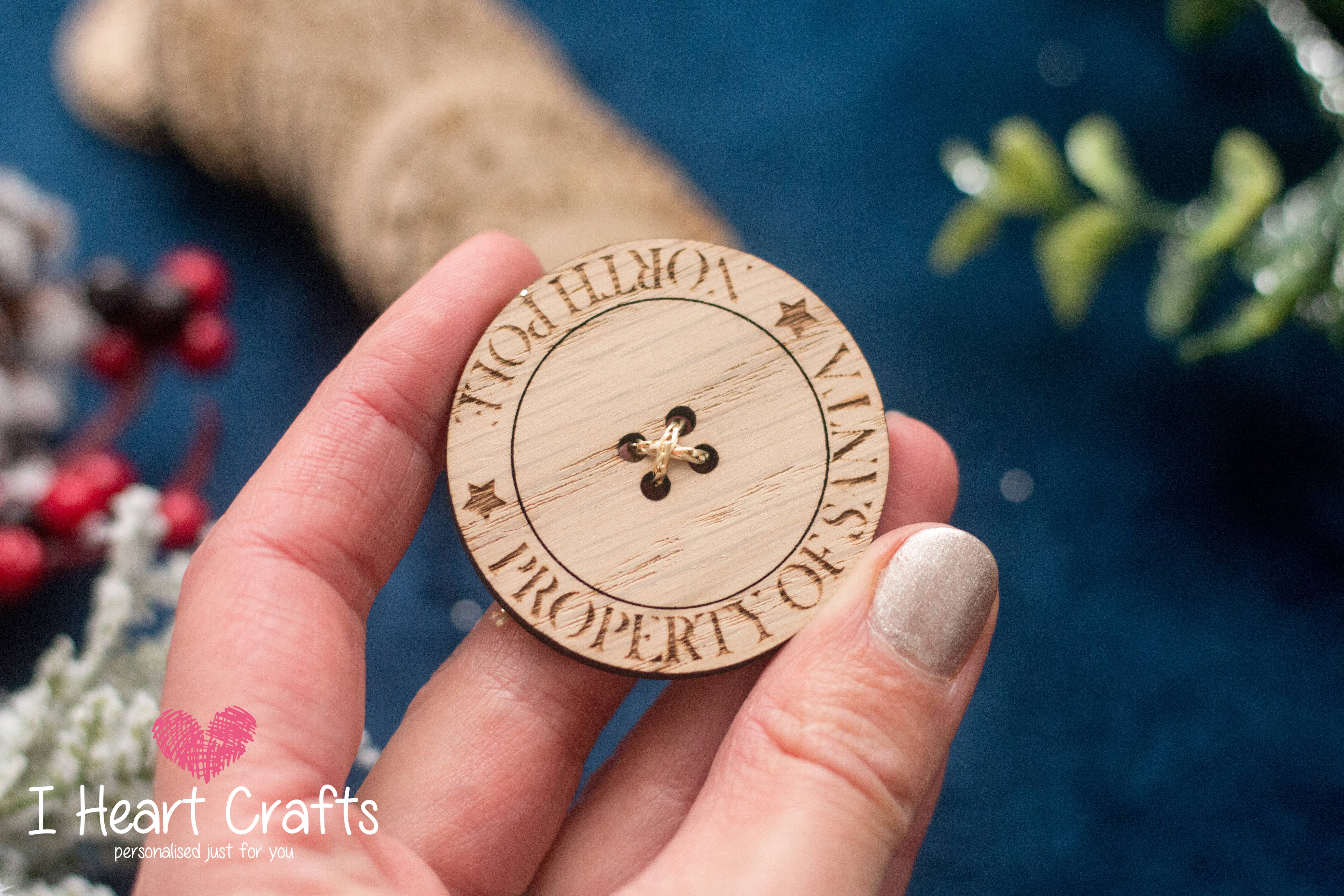 Santa's Button - LOST Property of Santa craft product